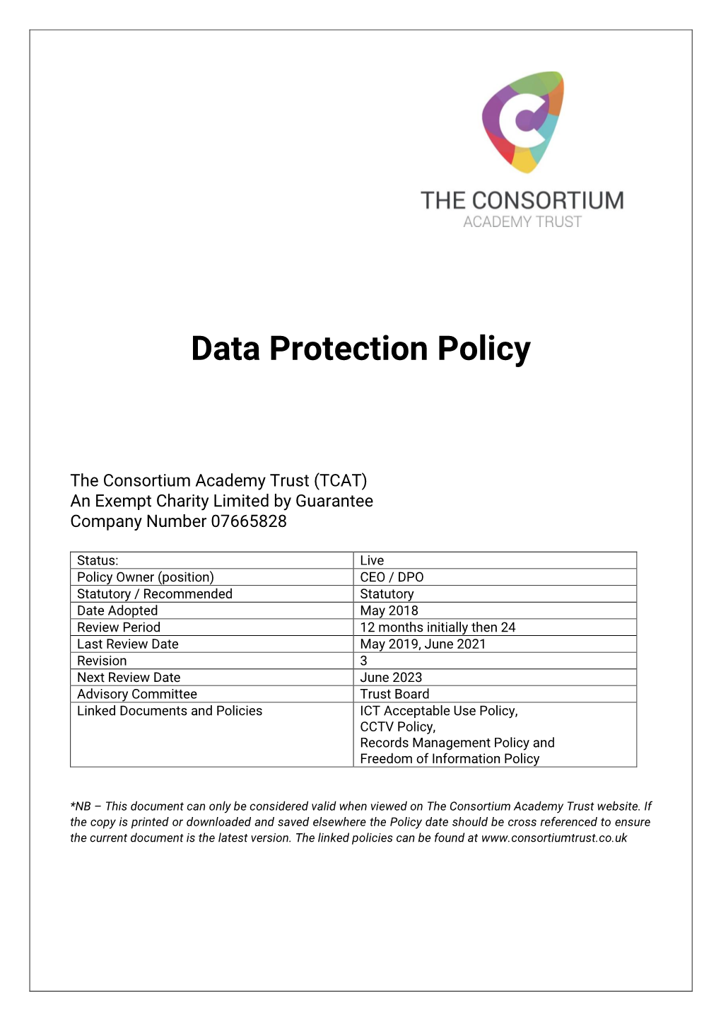 Data Protection Policy