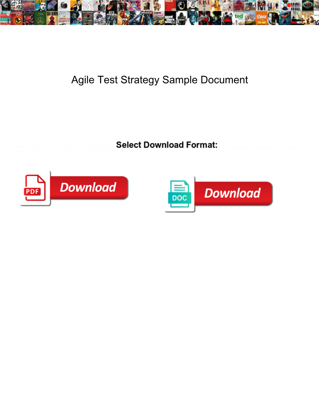 Agile Test Strategy Sample Document