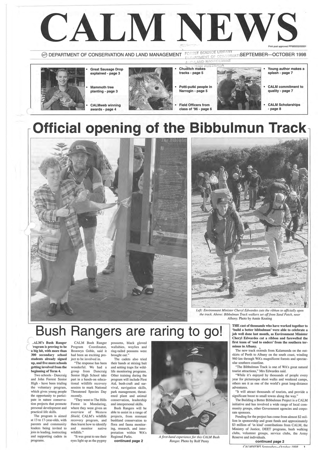 Official Opening of the Bibbulmun Track