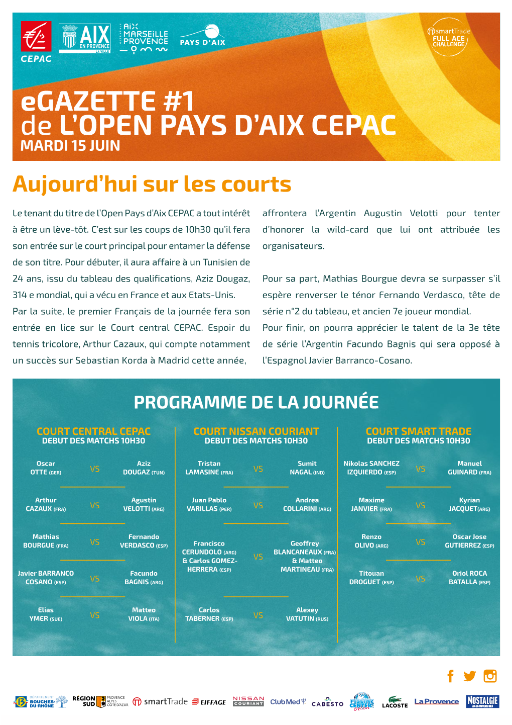 Egazette #1 De L'open PAYS D'aix CEPAC