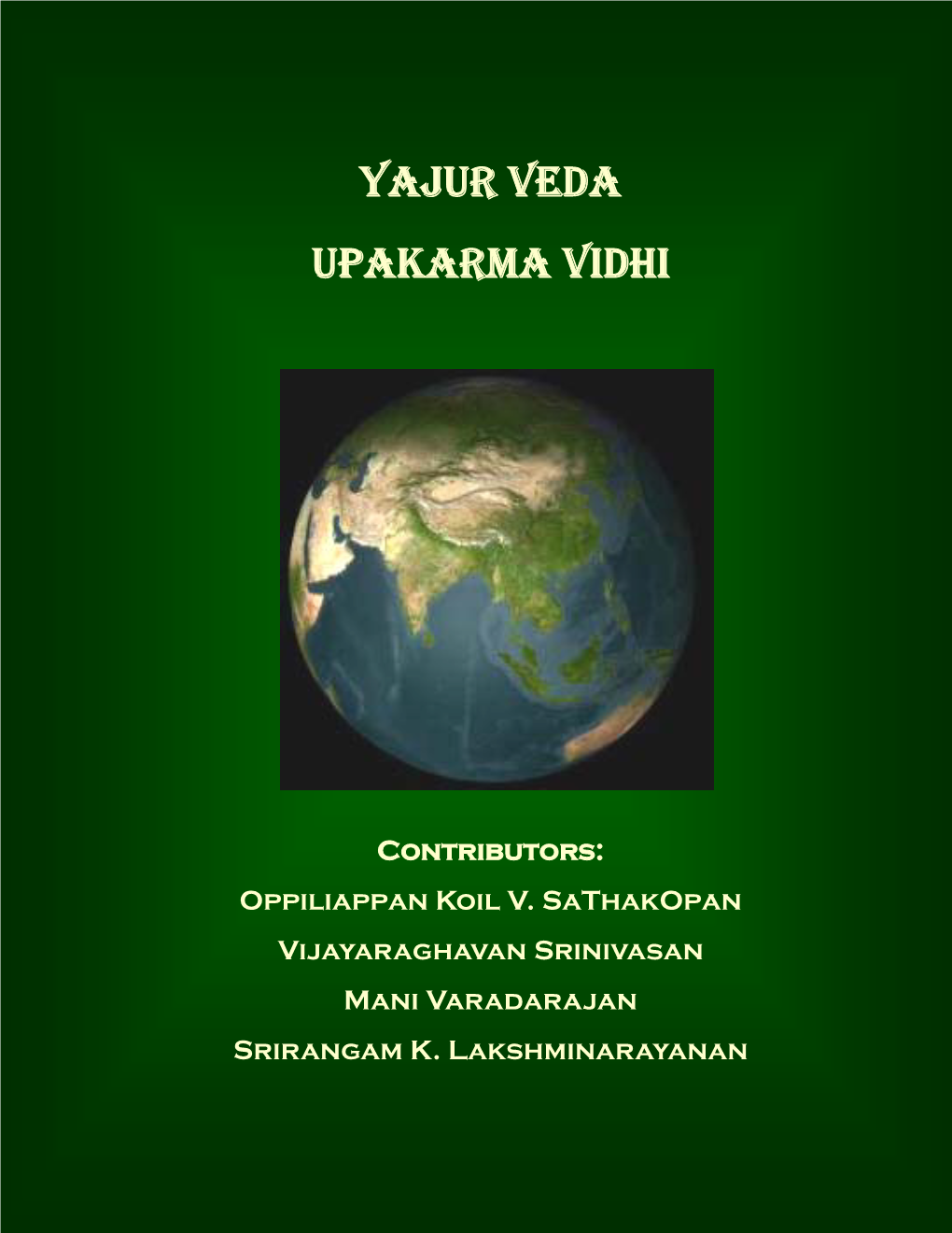 Yajur Veda Upakarma Vidhi