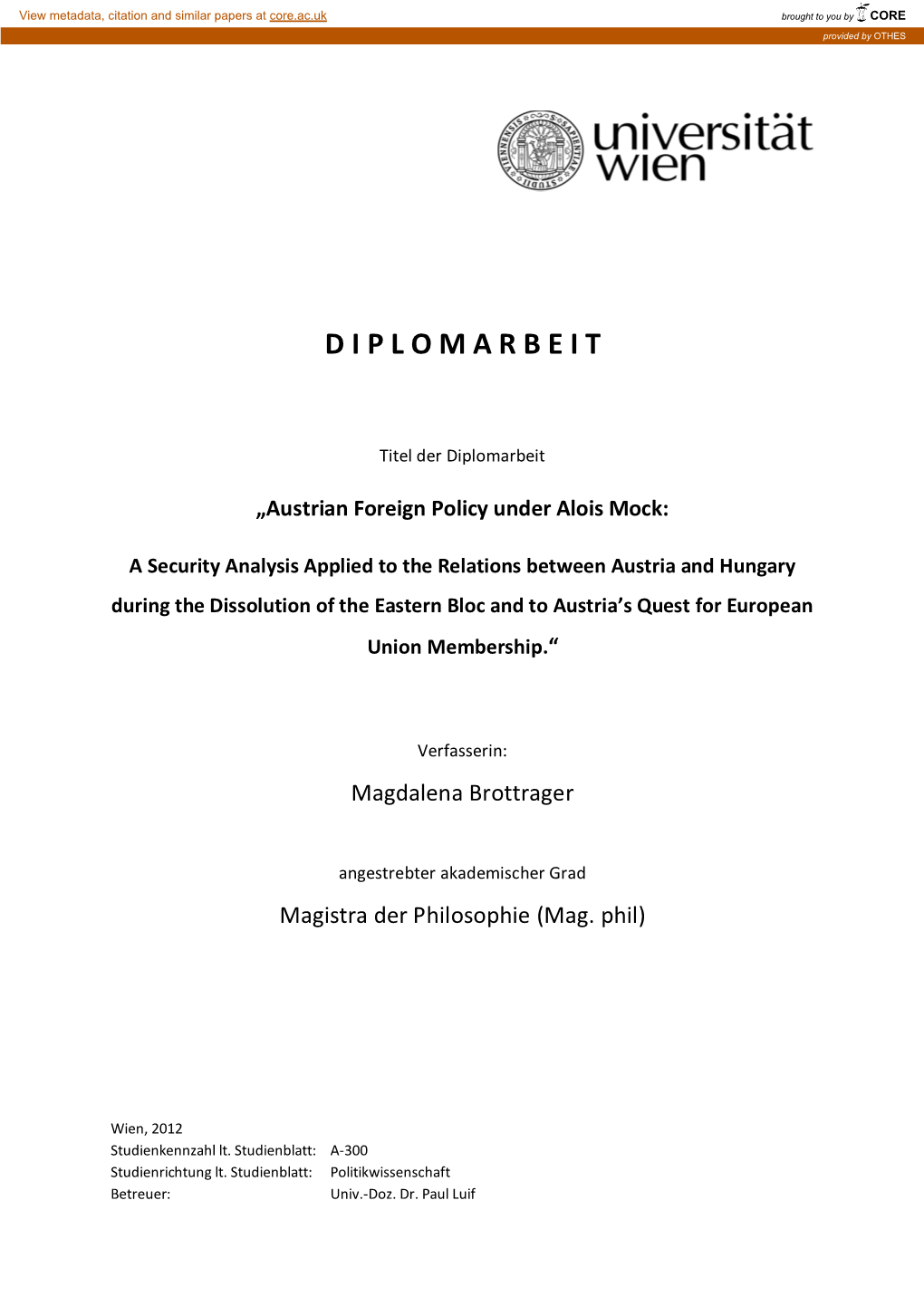 Diplomarbeit