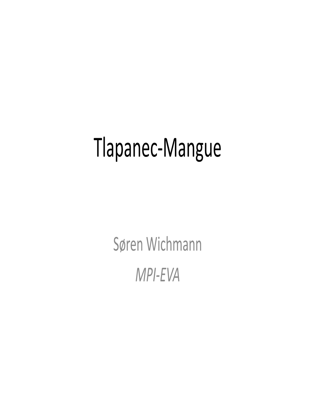 Tlapanec-Mangue