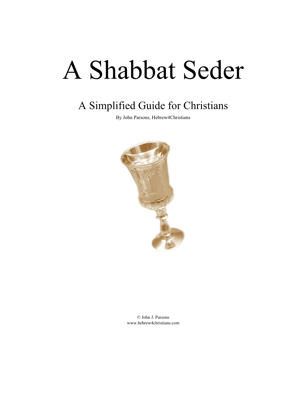 A Shabbat Seder