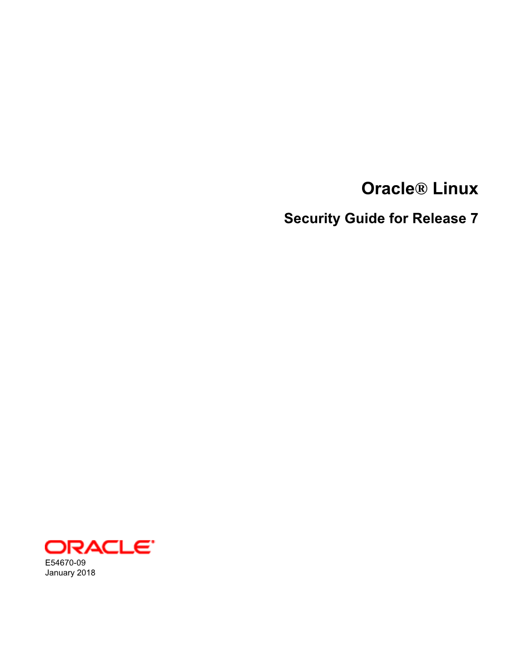 Oracle® Linux Security Guide for Release 7