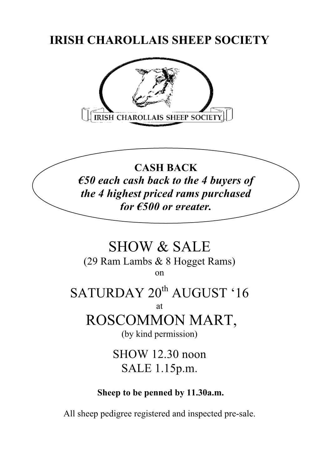 Ram Show & Sale Roscommon Mart