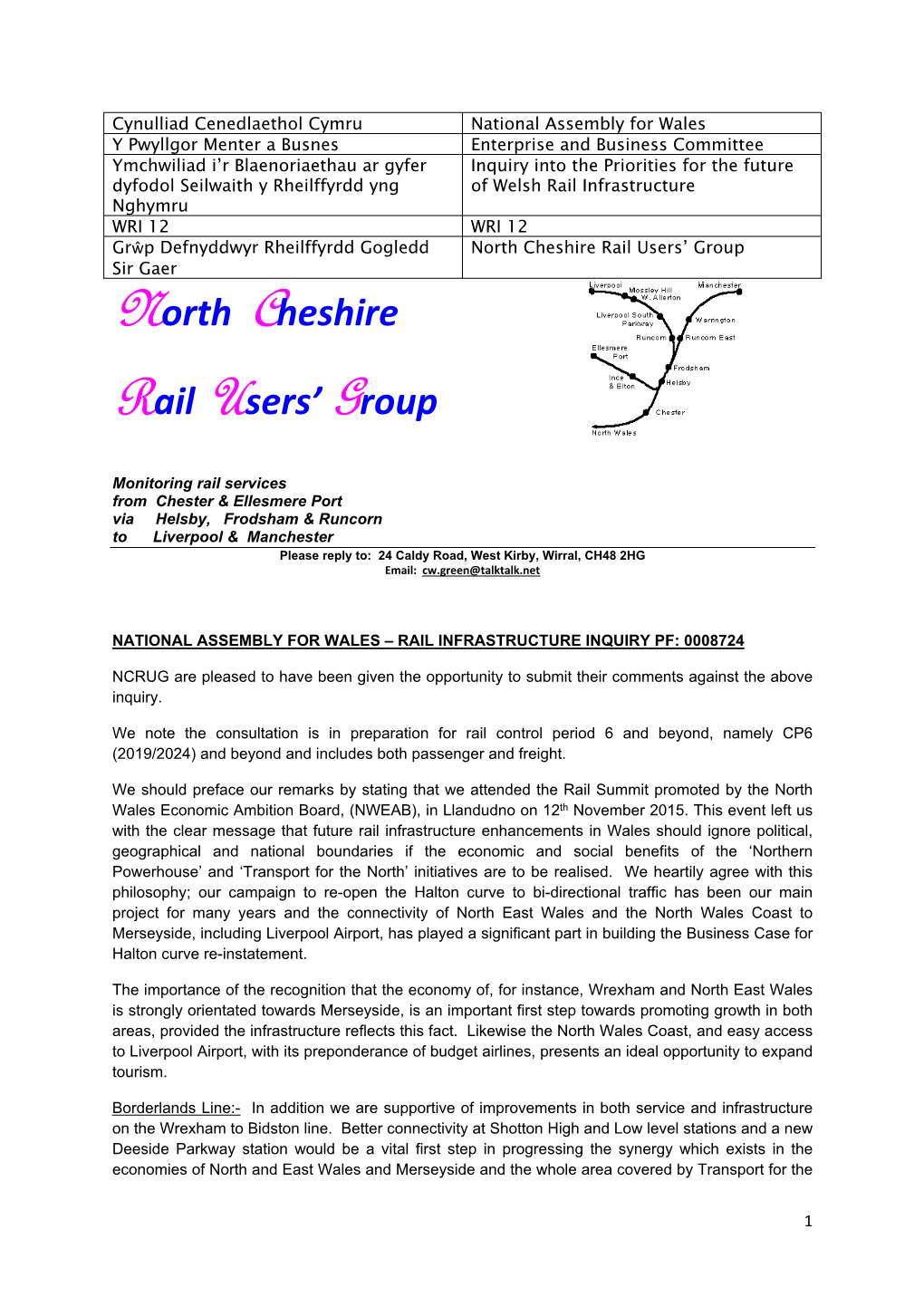 North Cheshire Rail Users' Group