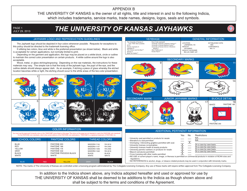 The University of Kansas Jayhawks