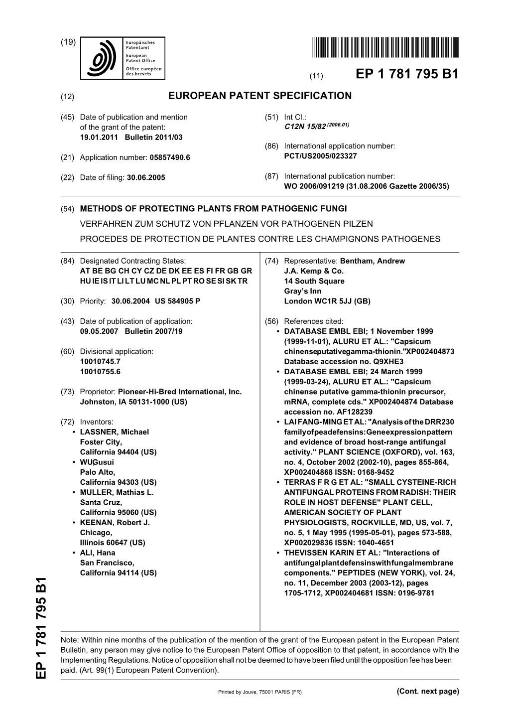 Methods of Protecting Plants from Pathogenic