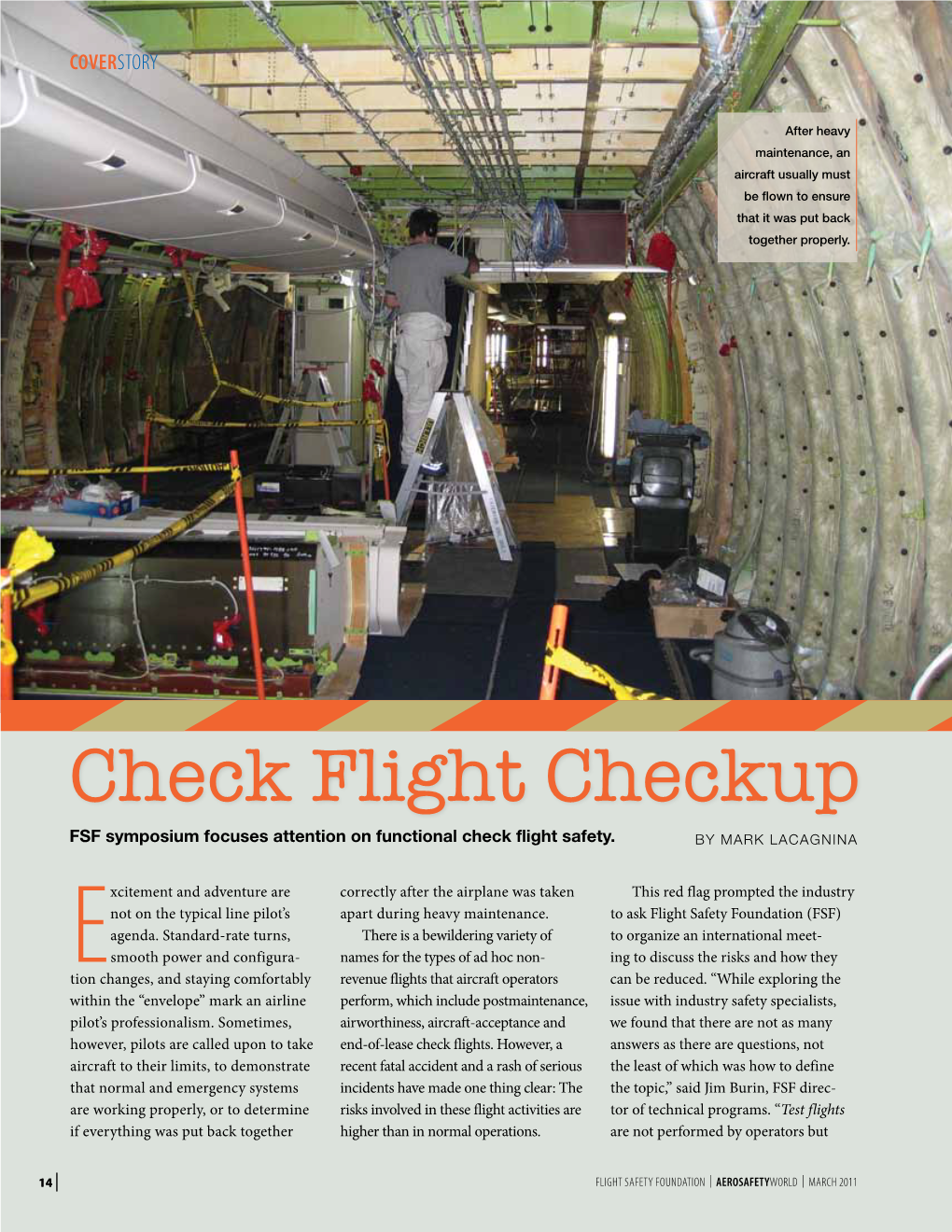 Check Flight Checkup FSF Symposium Focuses Attention on Functional Check Flight Safety