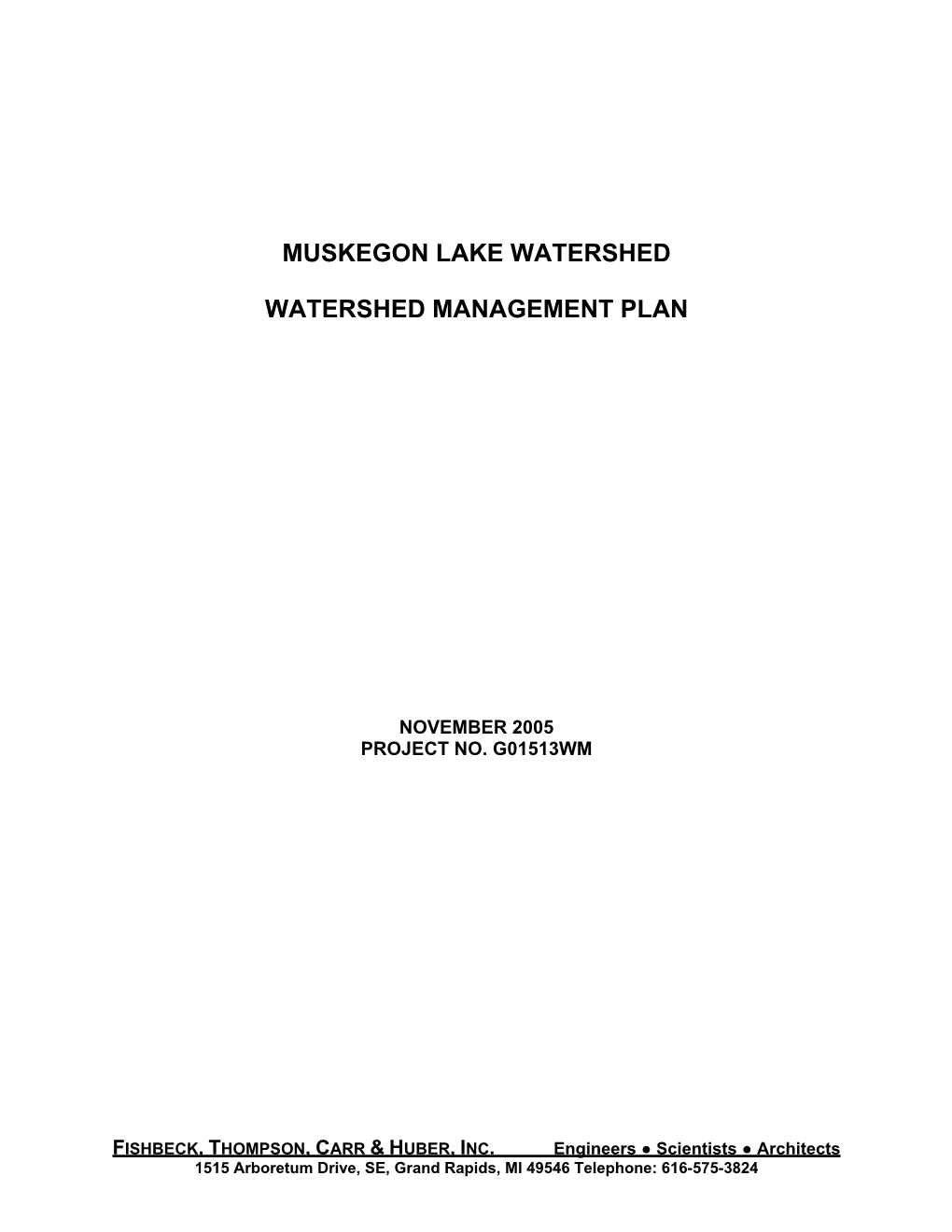 Muskegon Lake Watershed Management Plan