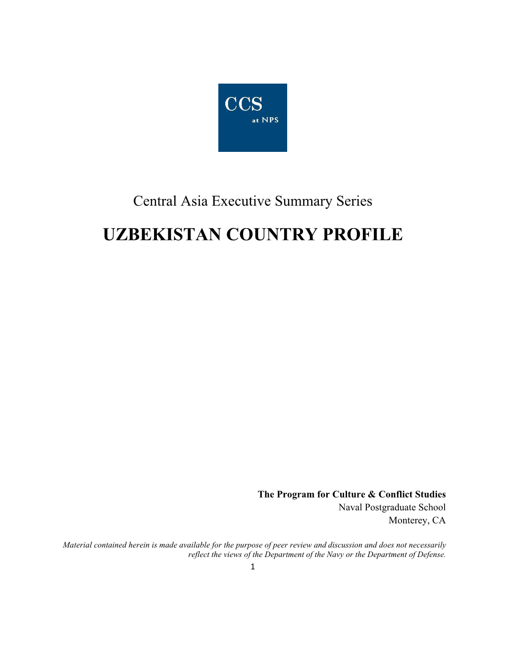 Uzbekistan Country Profile