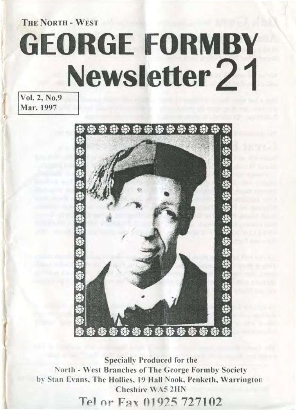 GEORGE FORMBY Newsletter R------, 21 Vol