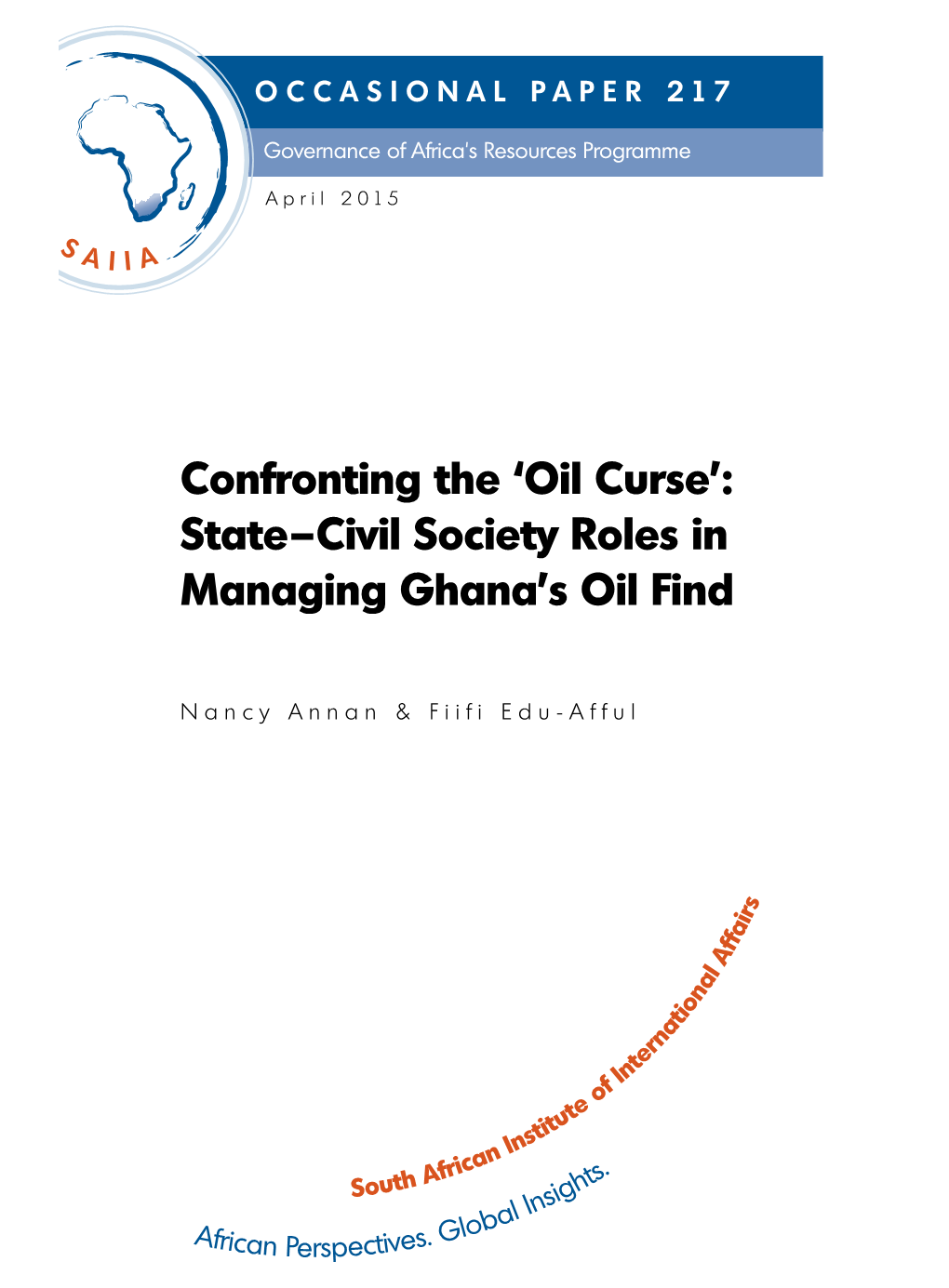 State–Civil Society Roles in Managing Ghana's Oil Find