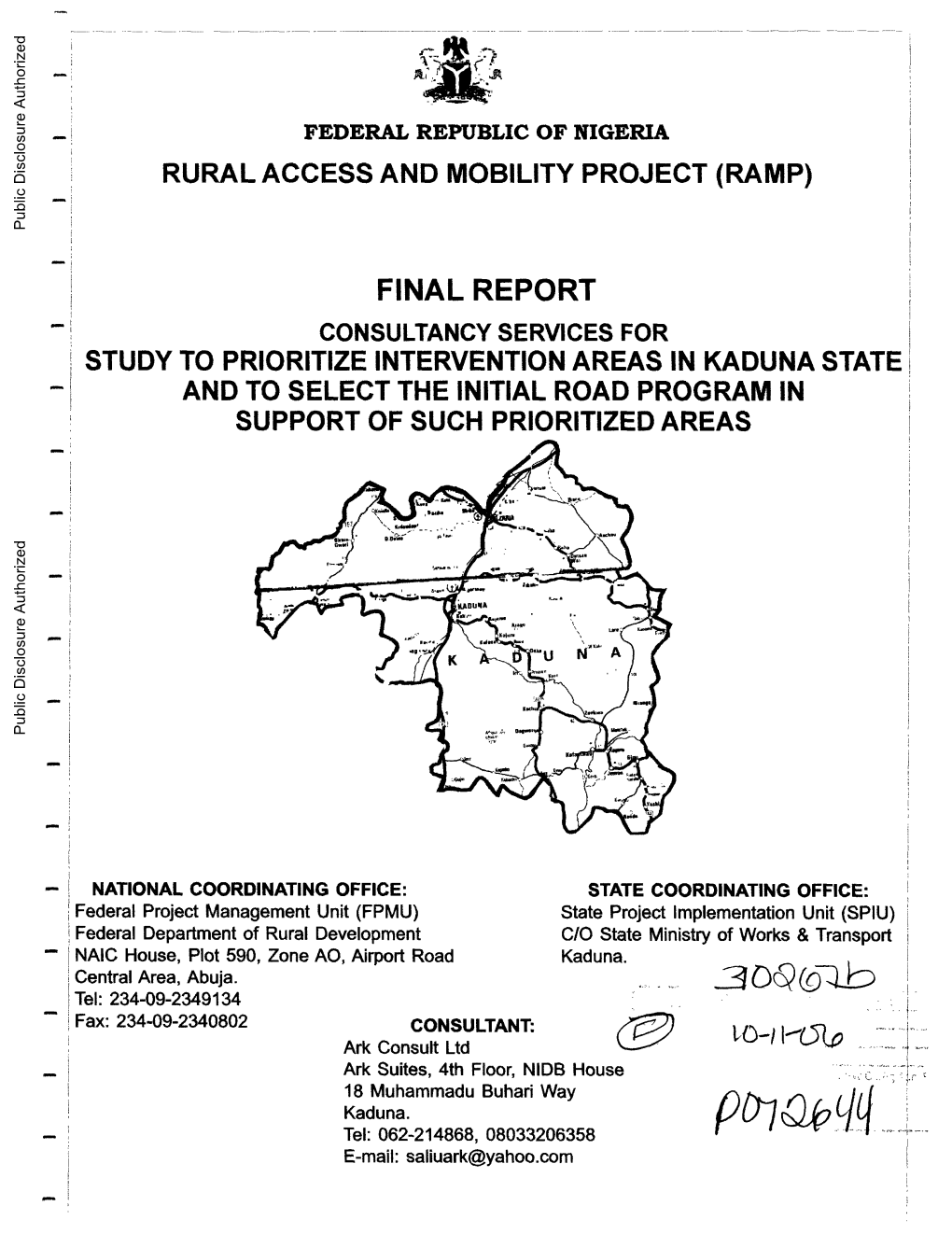 RURAL ACCESS and MOBILITY PROJECT (RAMP) Public Disclosure Authorized