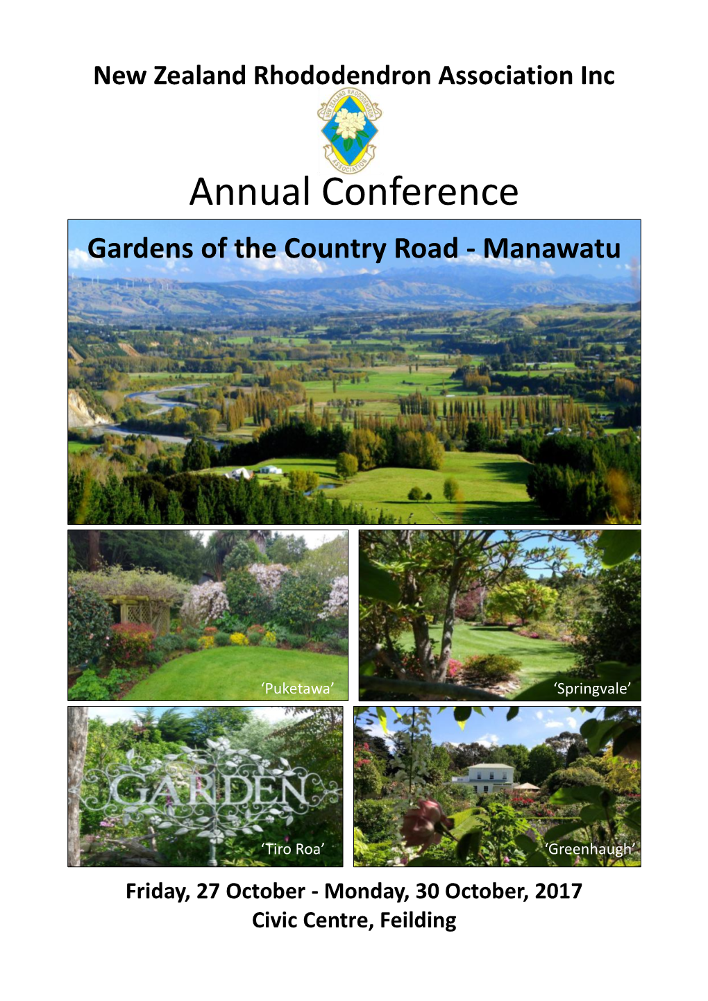 Annual Conference Gardens of the Country Road - Manawatu