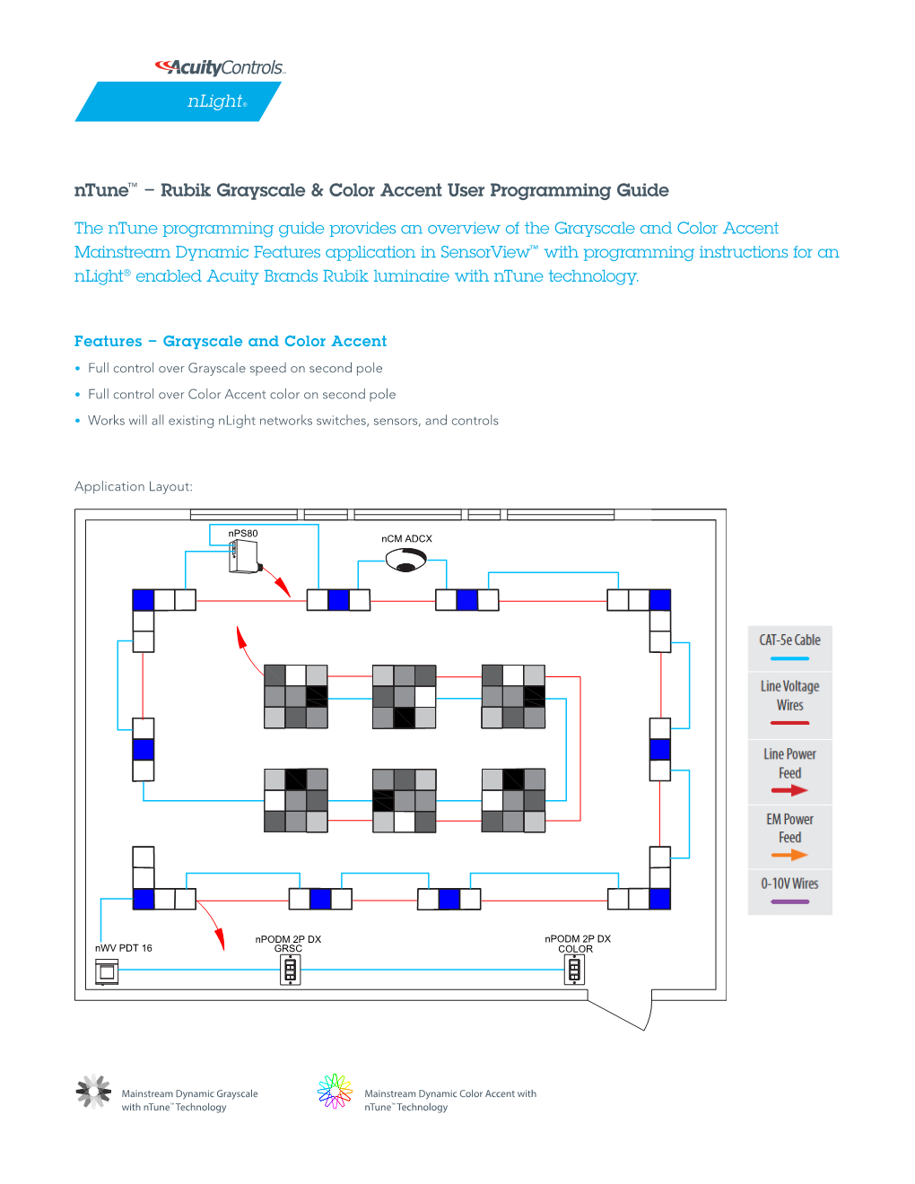 Ntune™ − Rubik Grayscale & Color Accent User Programming Guide