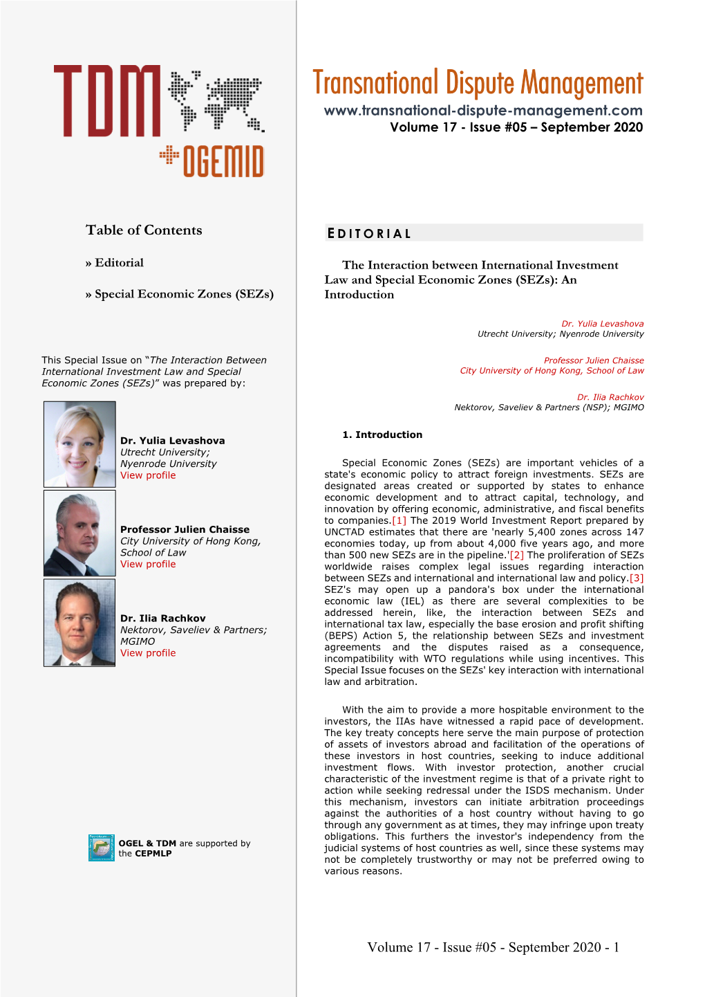 Sezs): an » Special Economic Zones (Sezs) Introduction