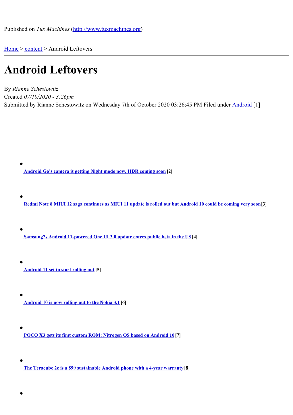 Android Leftovers