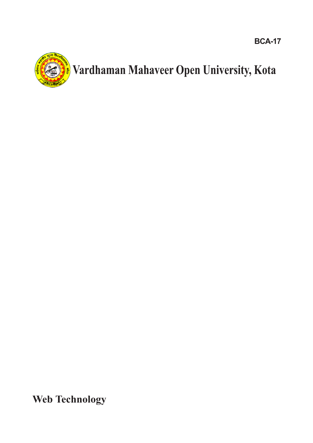 Vardhaman Mahaveer Open University, Kota