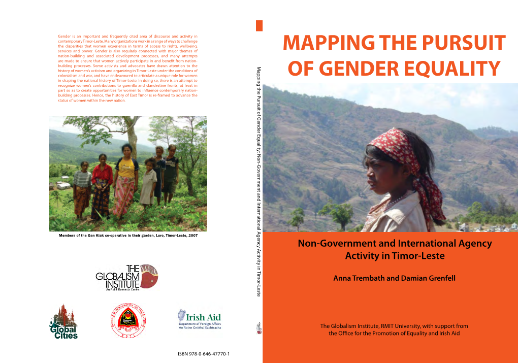 Mapping the Pursuit of Gender Equality Non-Government and International Agency Activity in Timor-Leste