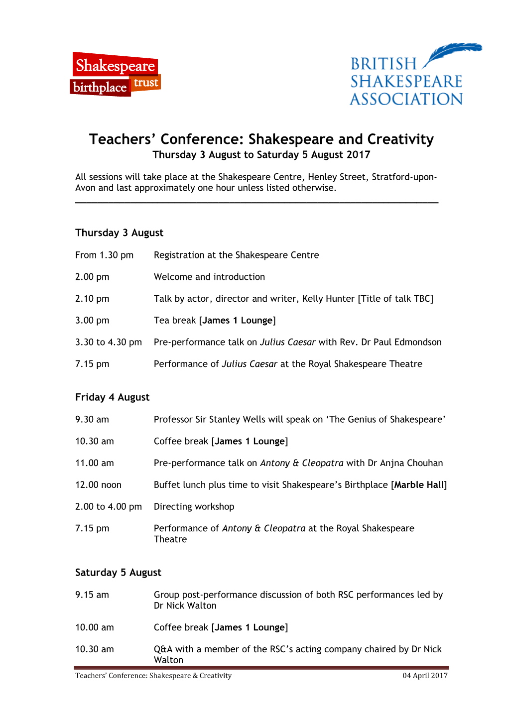 Teachers' Conference