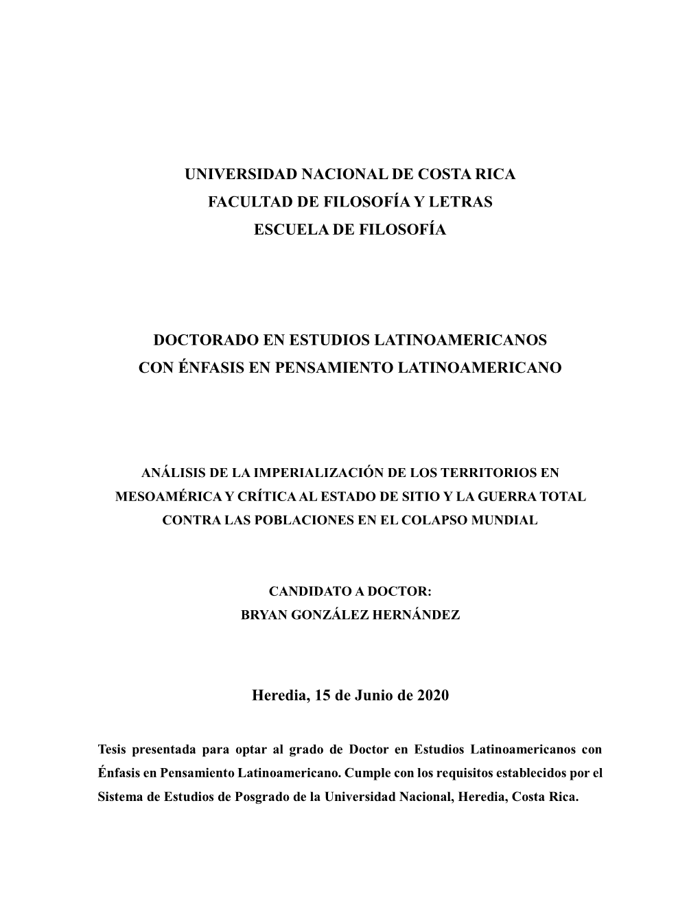 Análisis De La Imperialización De Los Territorios En Mesoamérica Y Crítica Al Estado De Sitio Y La Guerra Total Contra Las Poblaciones En El Colapso Mundial