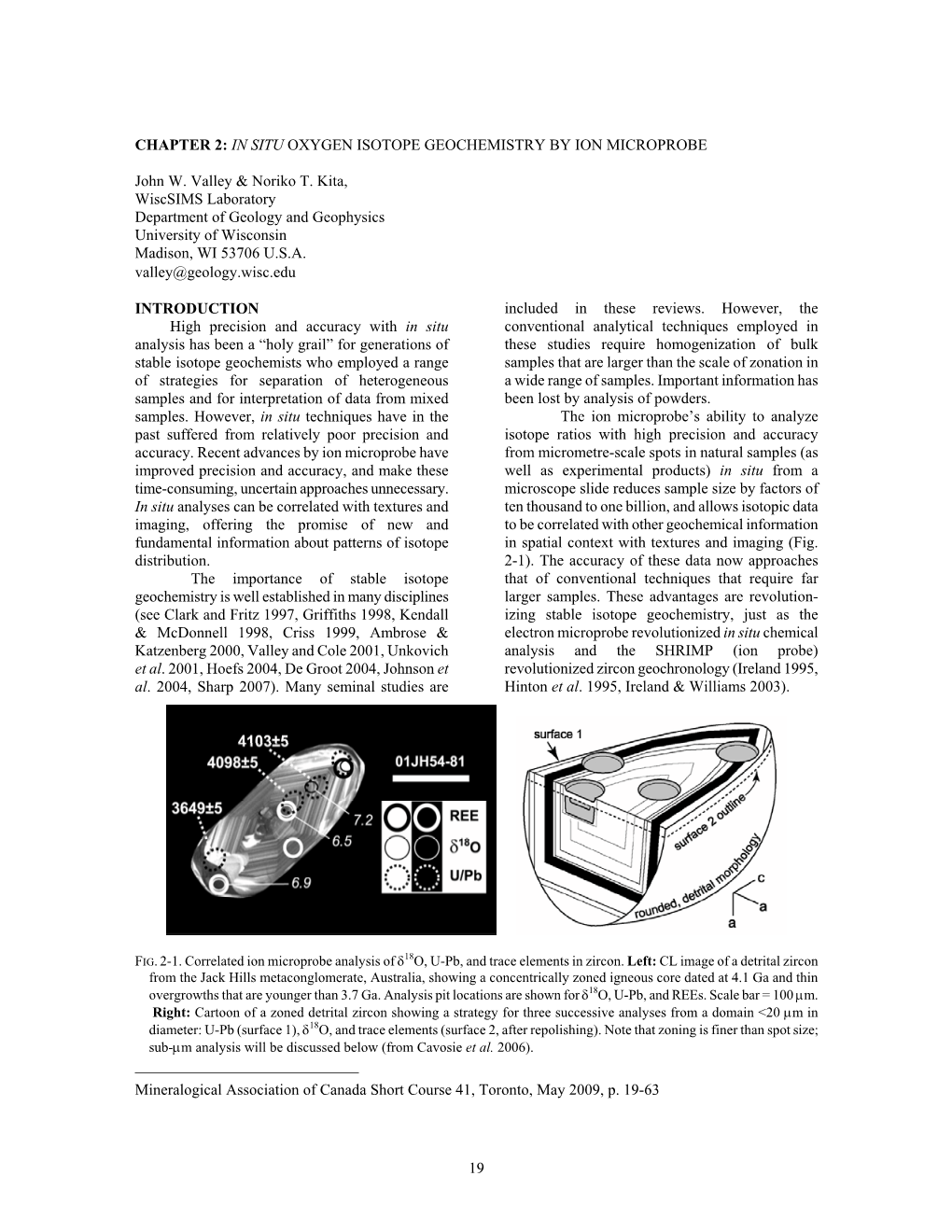 19 Chapter 2: in Situ Oxygen Isotope Geochemistry by Ion