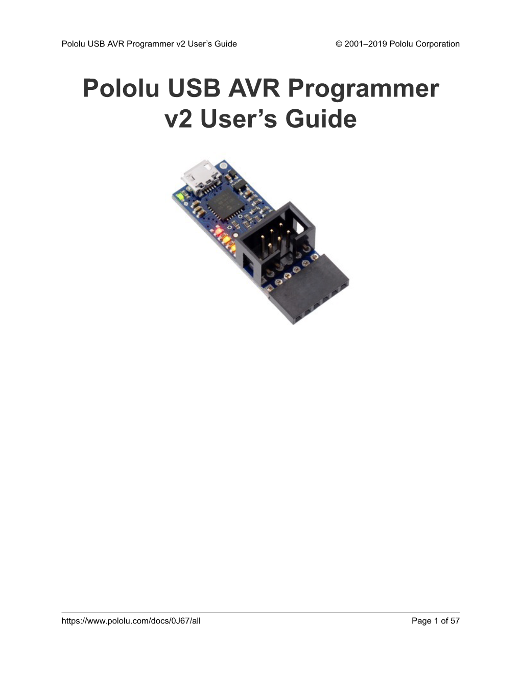 Pololu USB AVR Programmer V2 User's Guide