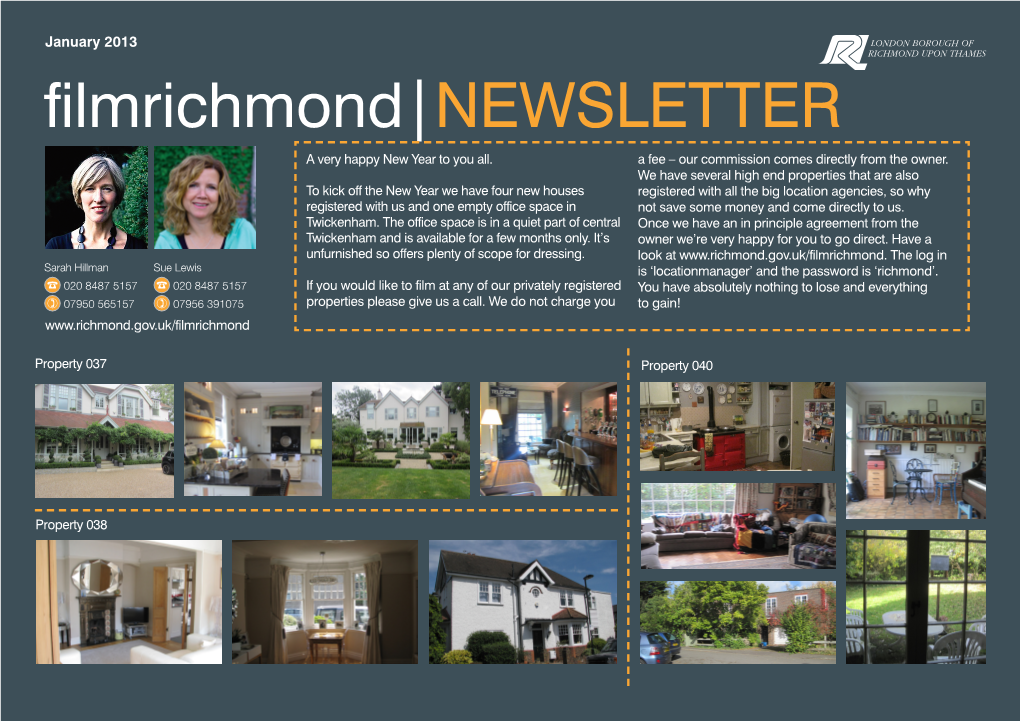 Filmrichmond|NEWSLETTER a Very Happy New Year to You All
