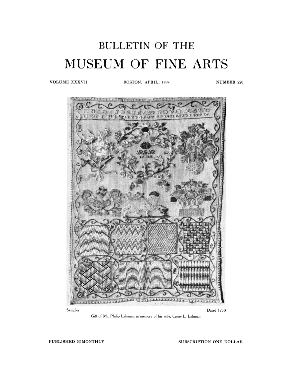 Bulletin of the Museum of Fine Arts