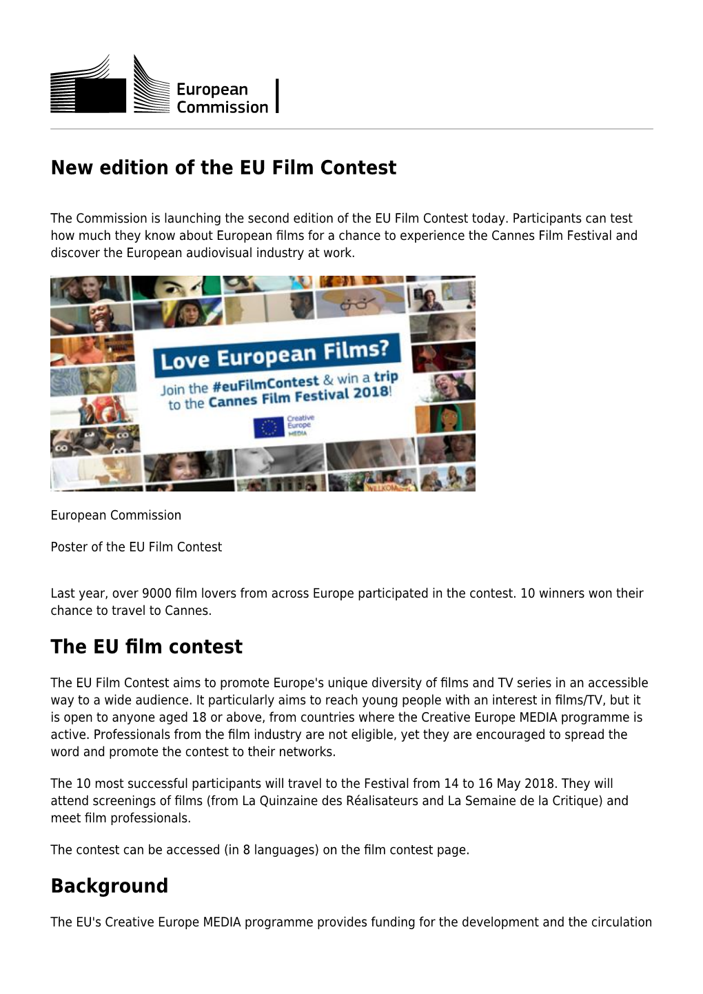 The EU Film Contest
