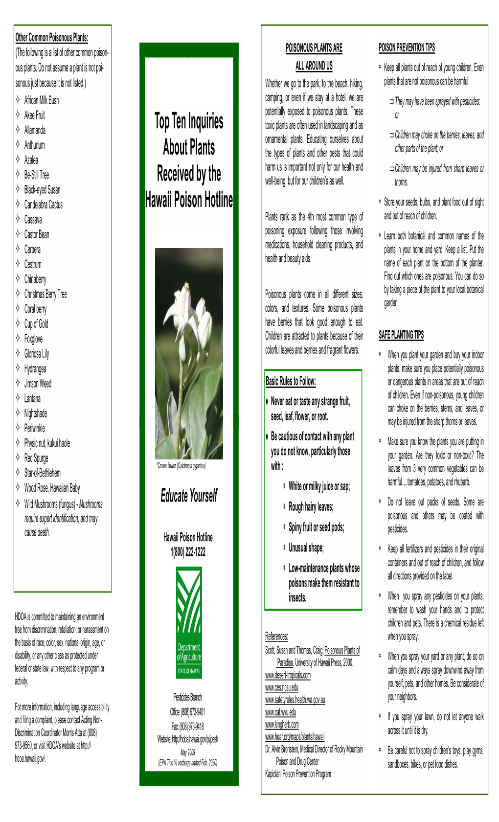 Poisonous Plant Brochure