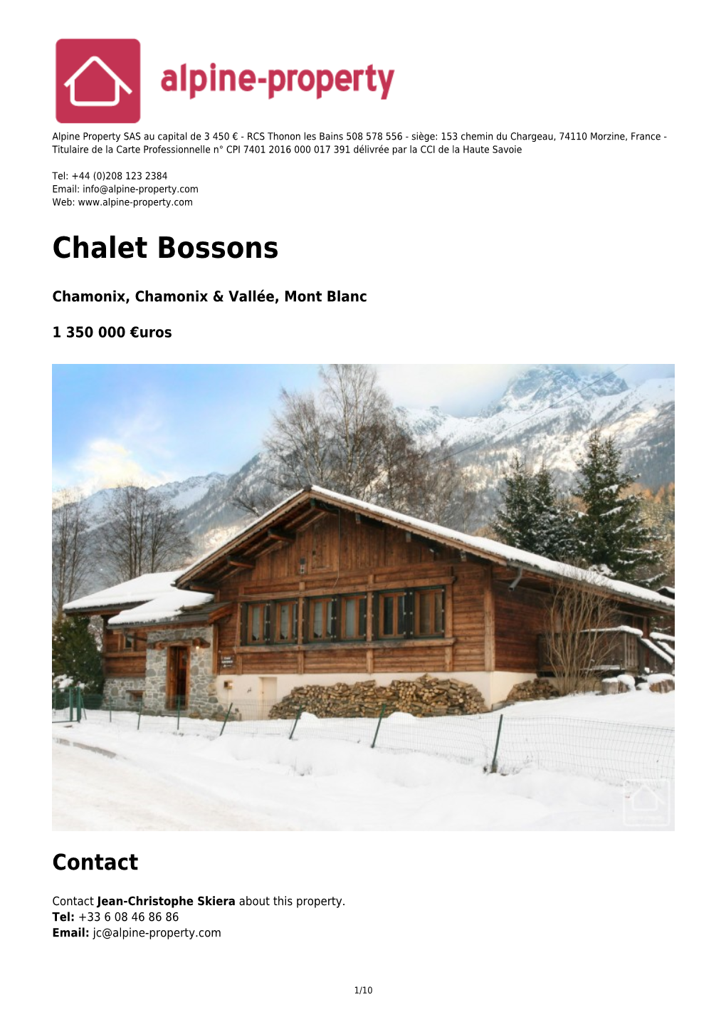Chalet Bossons