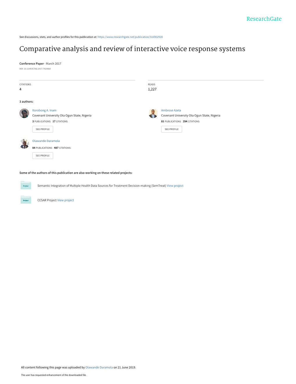 Comparative Analysis and Review of Interactive Voice Response Systems