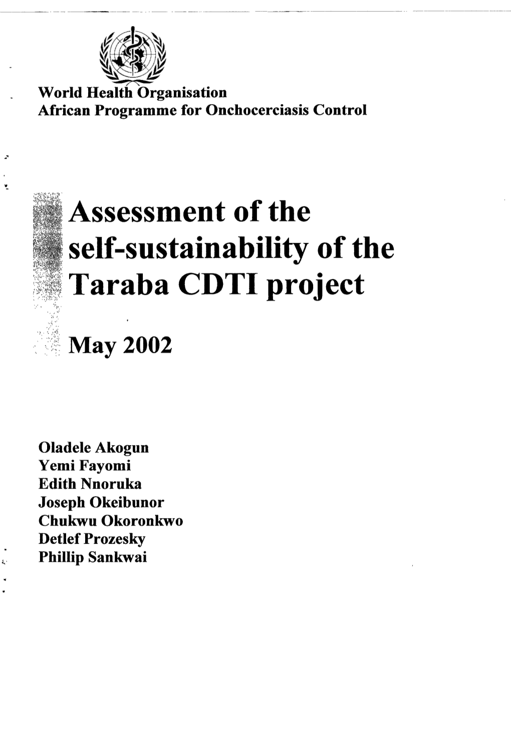 Taraba CDTI Project