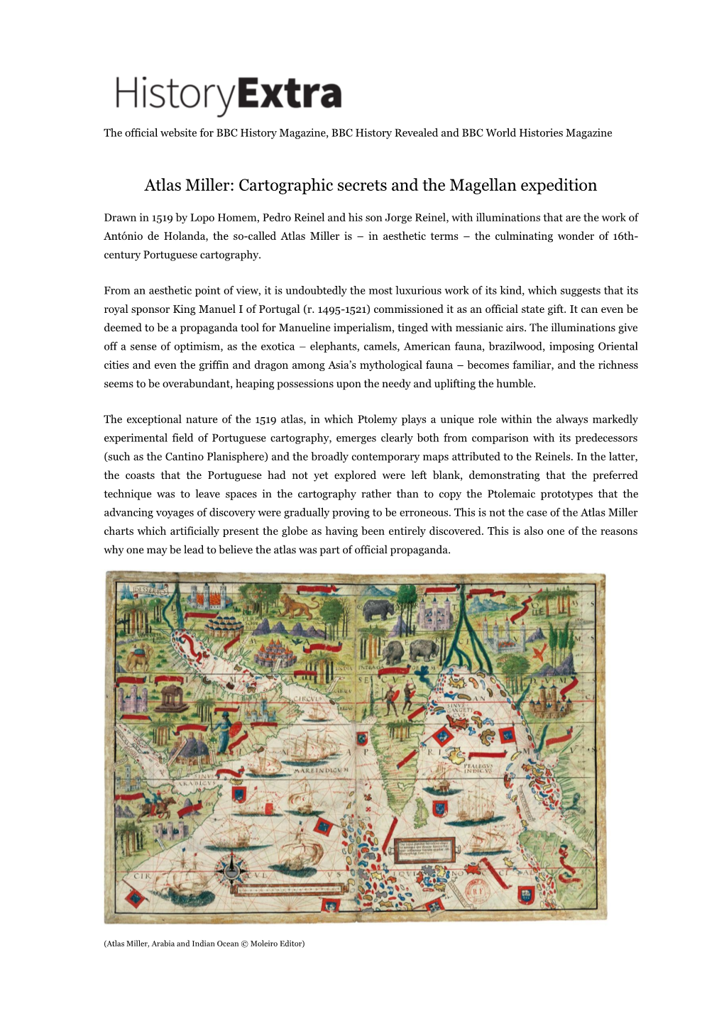 Atlas Miller: Cartographic Secrets and the Magellan Expedition