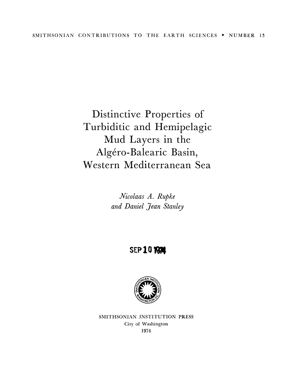 Distinctive Properties of Turbiditic and Hemipelagic Mud Layers in the Algero-Balearic Basin, Western Mediterranean Sea