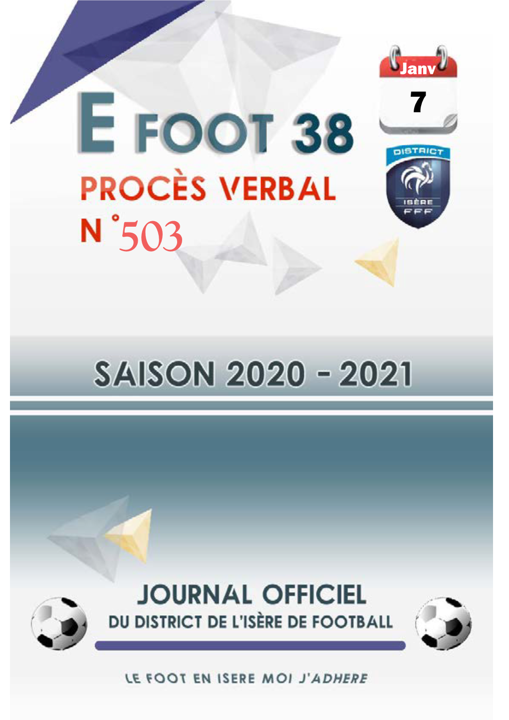 503 Le Foot En Isère : Moi J’Adhère