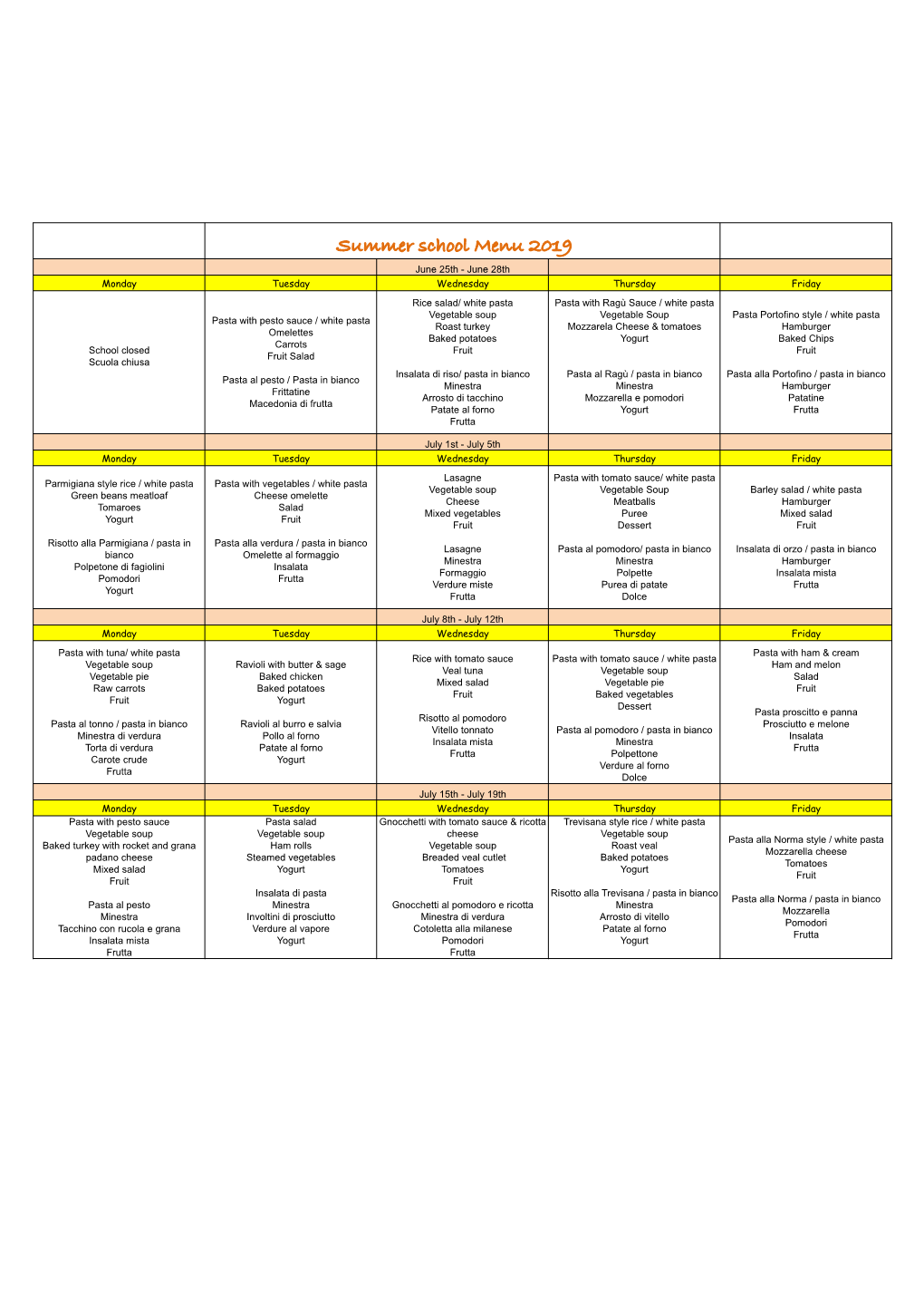 Summer School 1516- 1617M E N U.Xlsx