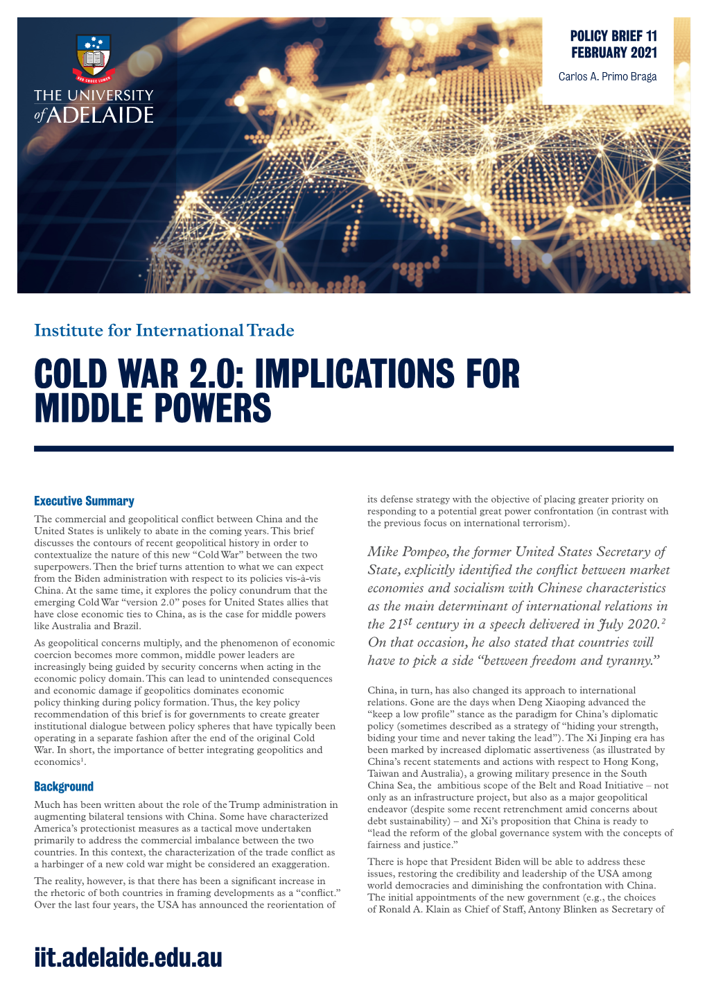 Cold War 2.0: Implications for Middle Powers