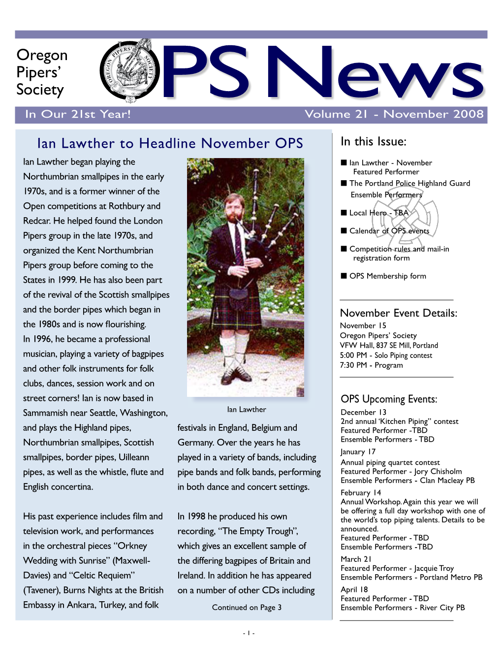 Oregon Pipers' Society