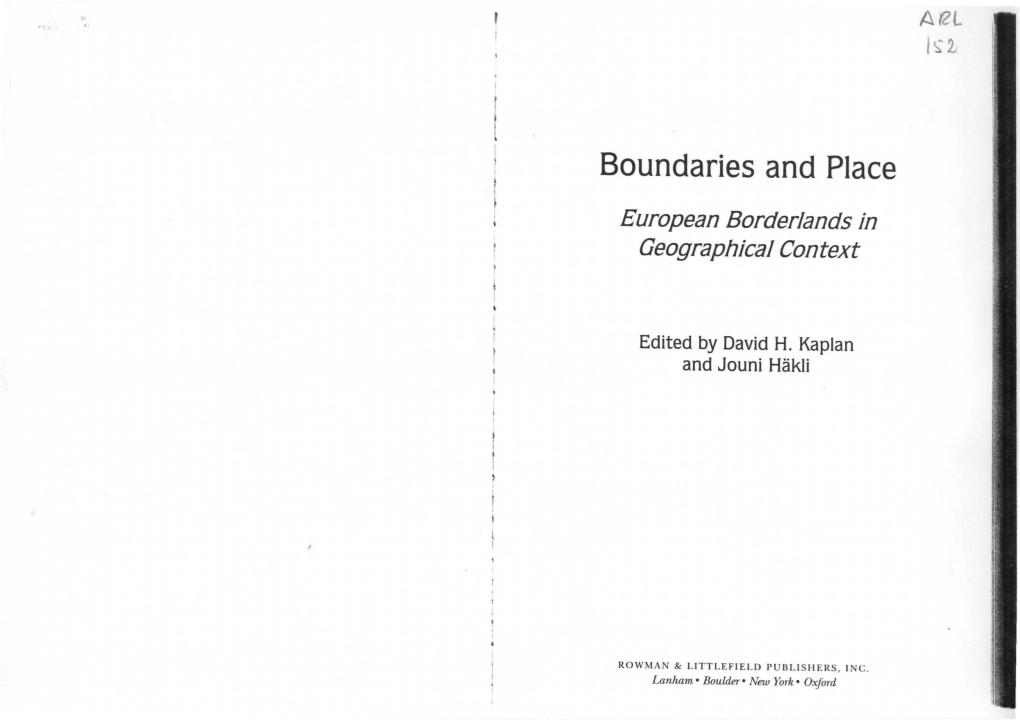 Boundaries and Place