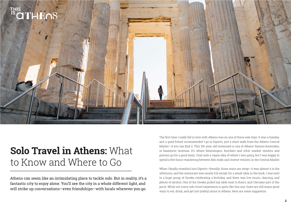 Solo Travel in Athens: What to Know and Where to Go