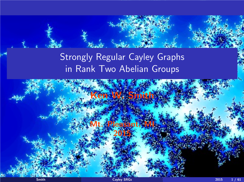 Strongly Regular Cayley Graphs in Rank Two Abelian Groups