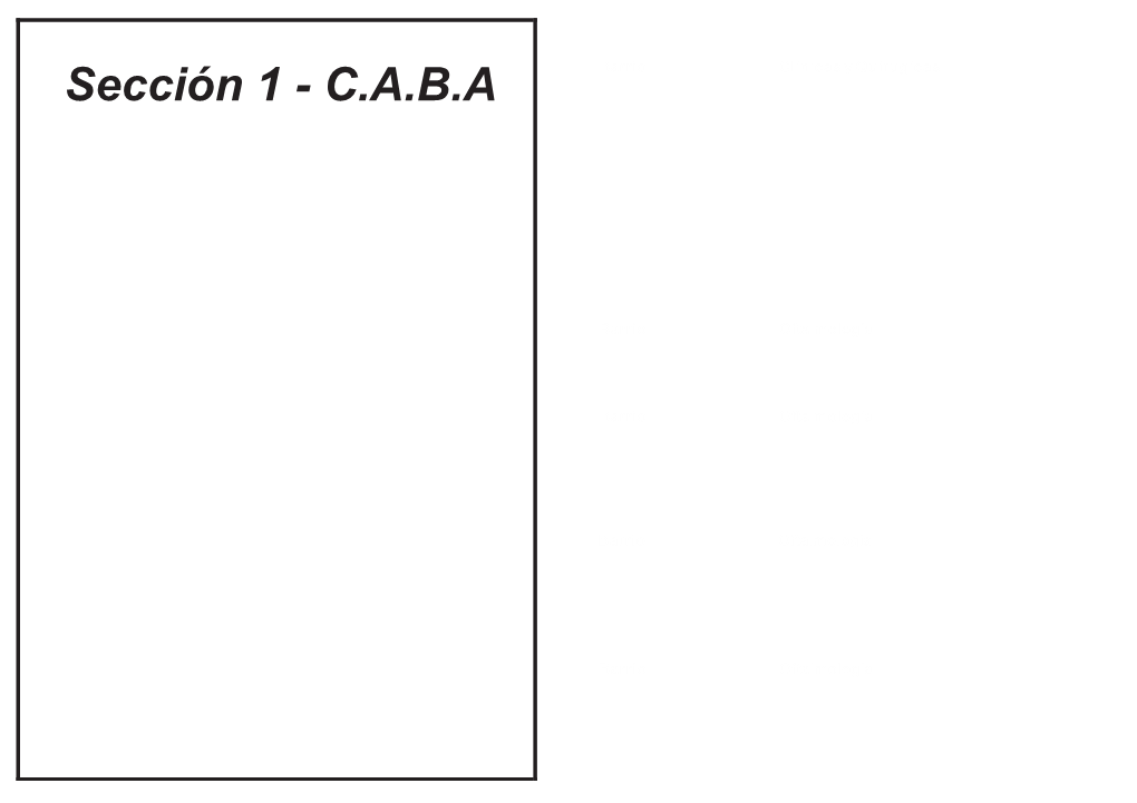 Sección 1 - C.A.B.A Barrio Clínicas Y Quirugícas