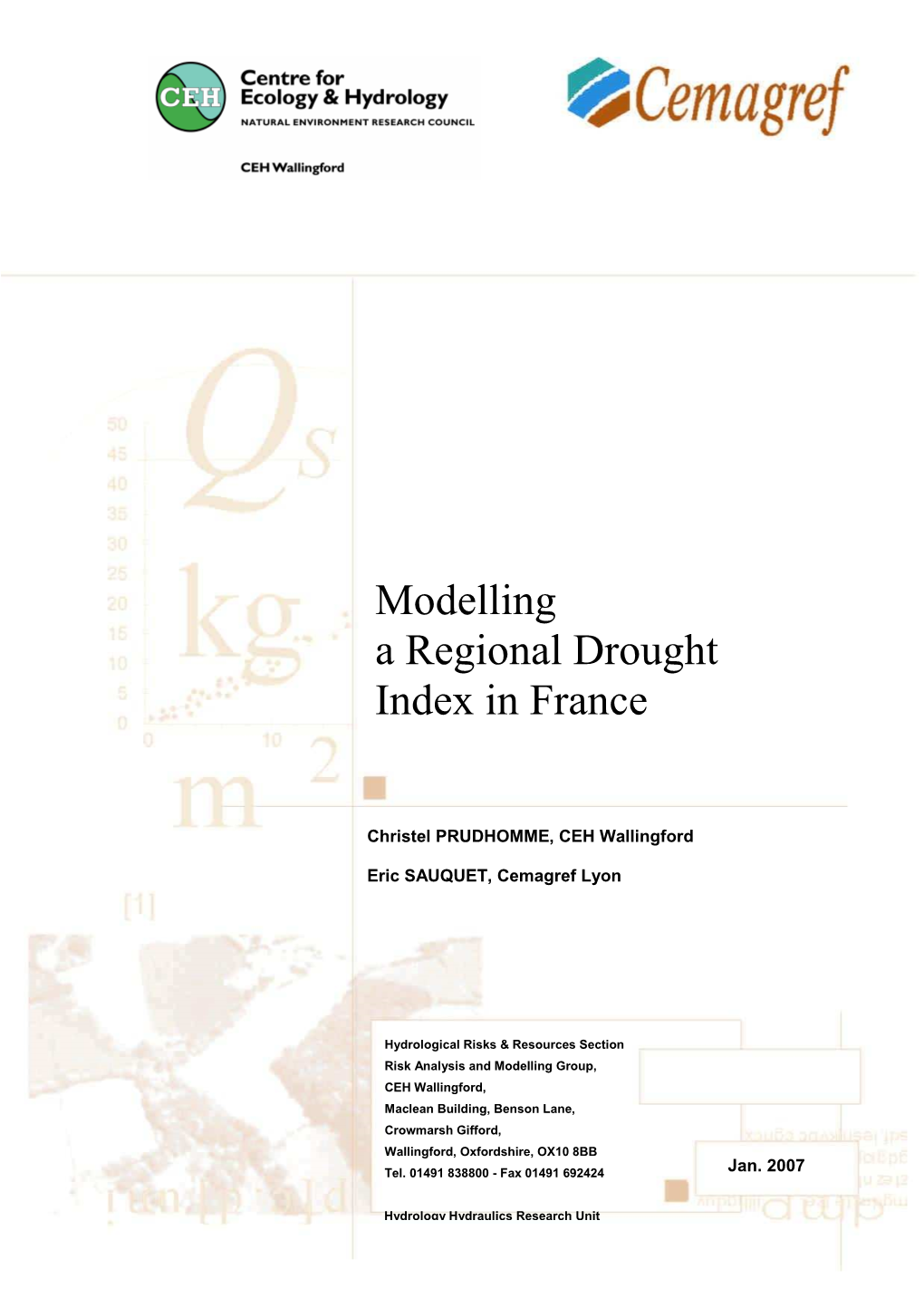 Modelling a Regional Drought Index in France