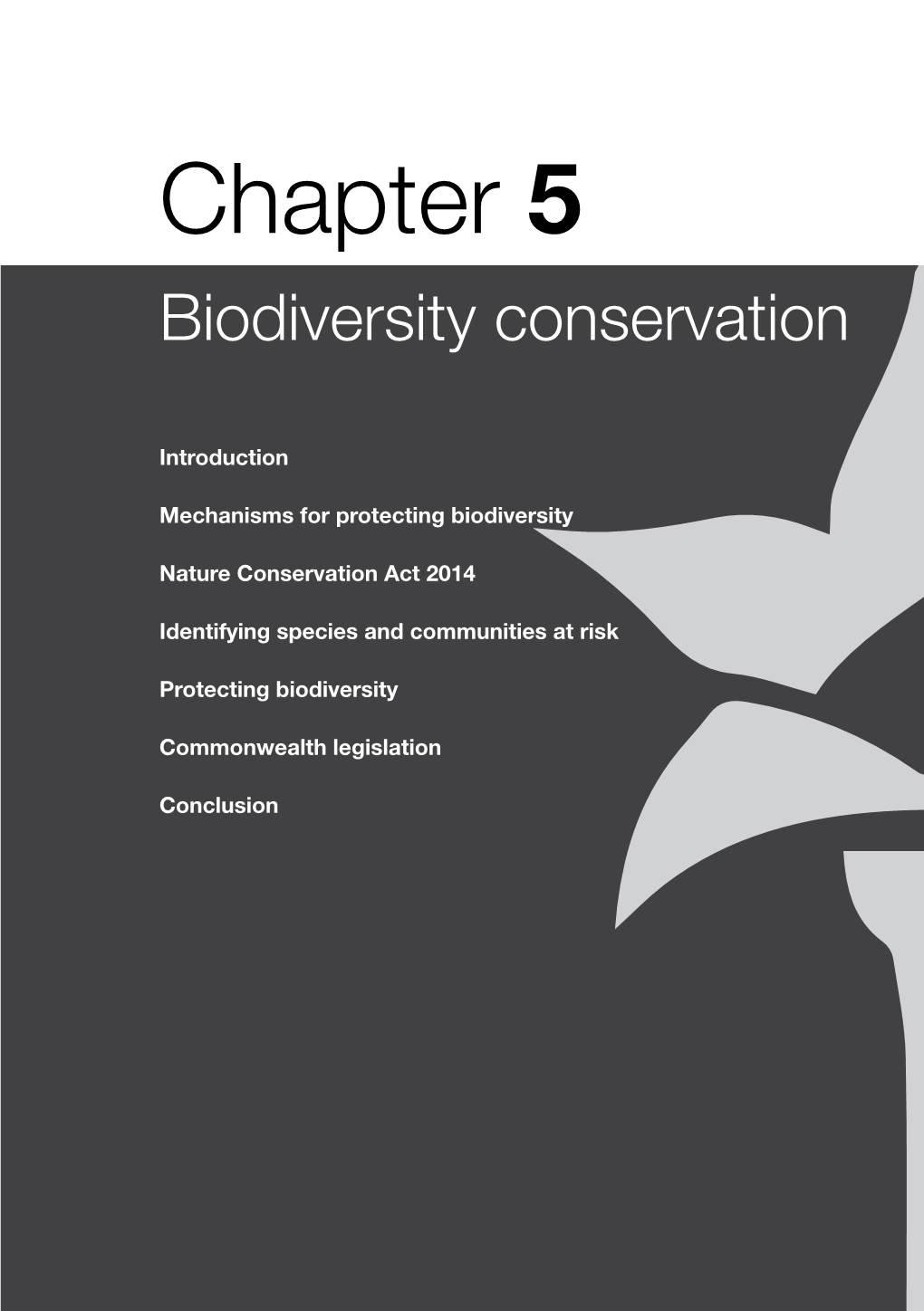 Chapter 5 – Biodiversity Conservation