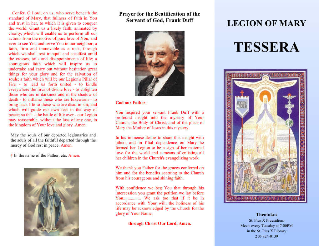 Legion of Mary Tessera