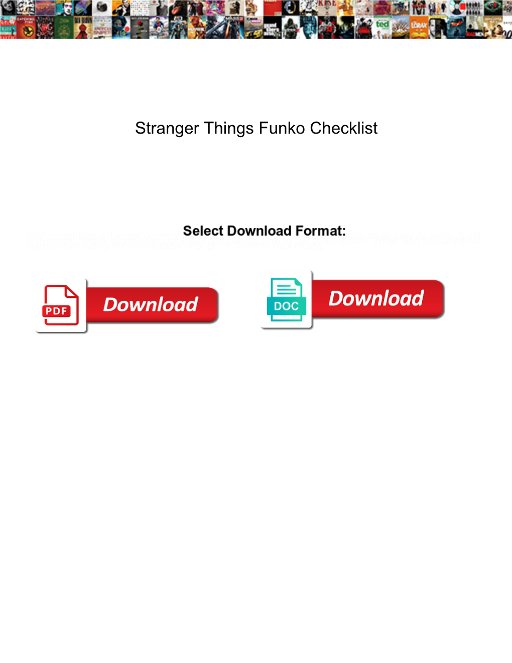 Stranger Things Funko Checklist